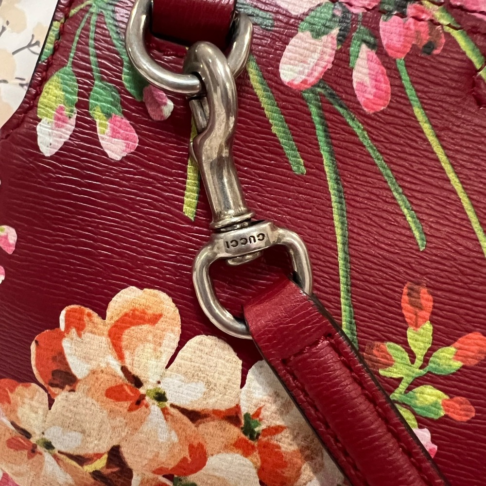 Authentic Gucci Leather Blooms Bamboo Daily Large Satchel - Picture 4 of 16